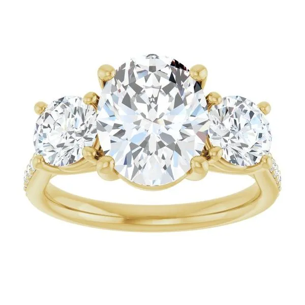 Three-Stone Engagement Ring Image 3 Raleigh Diamond Fine Jewelry Raleigh, NC