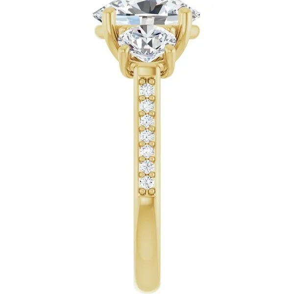 Three-Stone Engagement Ring Image 4 Raleigh Diamond Fine Jewelry Raleigh, NC