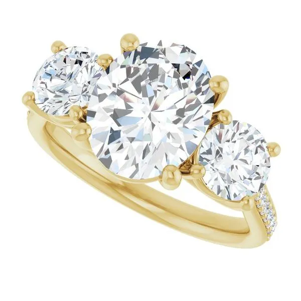 Three-Stone Engagement Ring Image 5 Raleigh Diamond Fine Jewelry Raleigh, NC