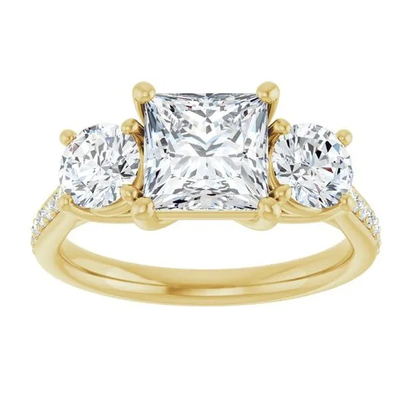 Three-Stone Engagement Ring Image 3 Raleigh Diamond Fine Jewelry Raleigh, NC