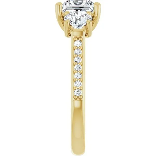 Three-Stone Engagement Ring Image 4 Raleigh Diamond Fine Jewelry Raleigh, NC