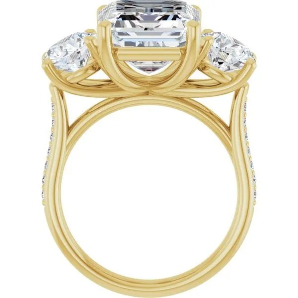 Three-Stone Engagement Ring Image 2 Raleigh Diamond Fine Jewelry Raleigh, NC