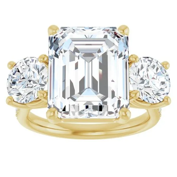 Three-Stone Engagement Ring Image 3 Raleigh Diamond Fine Jewelry Raleigh, NC