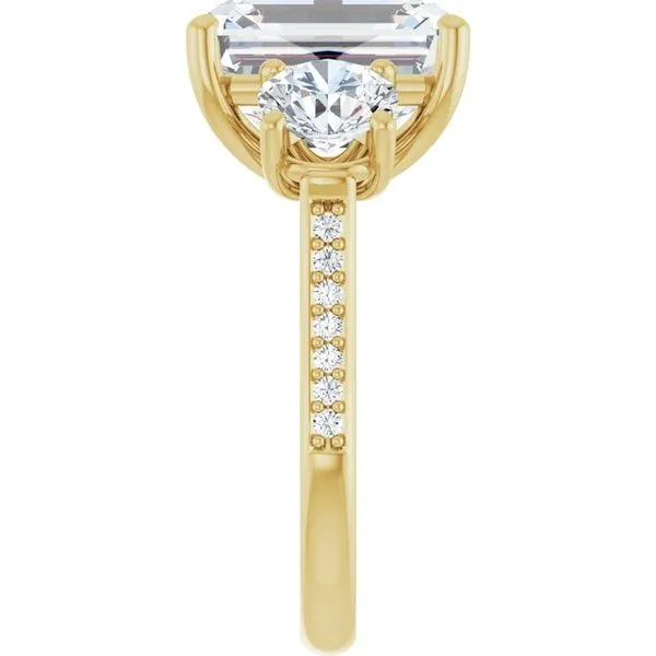 Three-Stone Engagement Ring Image 4 Raleigh Diamond Fine Jewelry Raleigh, NC