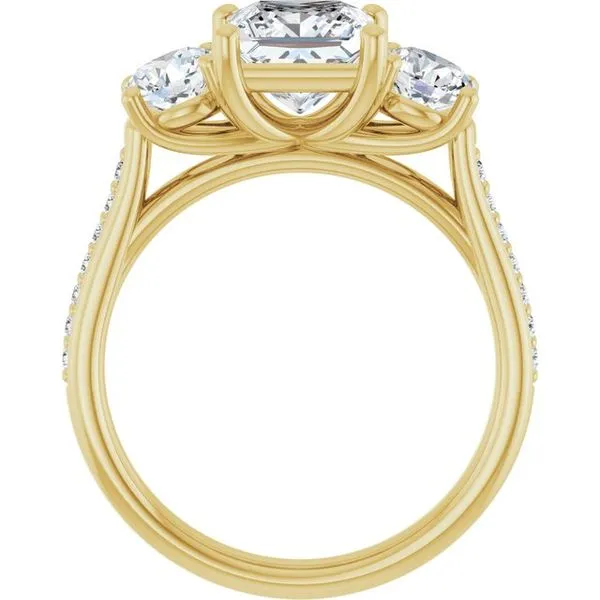 Three-Stone Engagement Ring Image 2 Raleigh Diamond Fine Jewelry Raleigh, NC