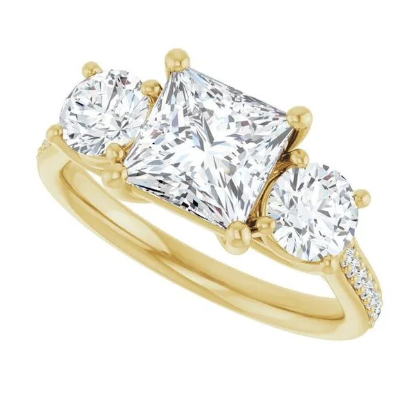 Three-Stone Engagement Ring Image 5 Raleigh Diamond Fine Jewelry Raleigh, NC