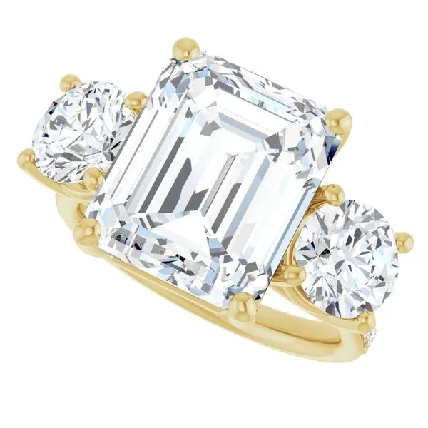 Three-Stone Engagement Ring Image 5 Raleigh Diamond Fine Jewelry Raleigh, NC