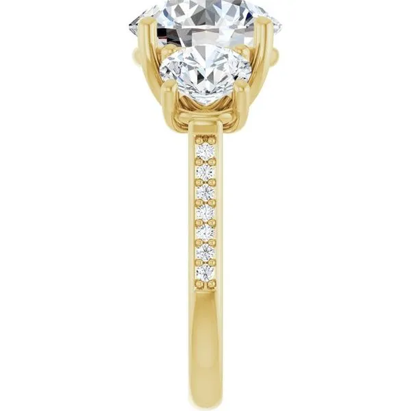 Three-Stone Engagement Ring Image 4 Raleigh Diamond Fine Jewelry Raleigh, NC