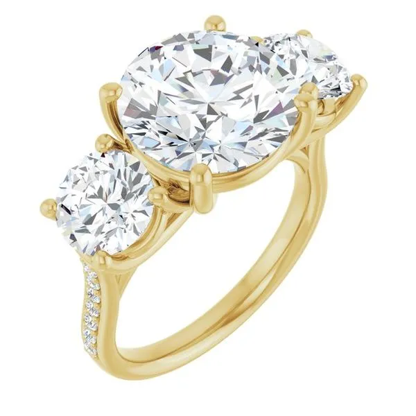 Three-Stone Engagement Ring Raleigh Diamond Fine Jewelry Raleigh, NC