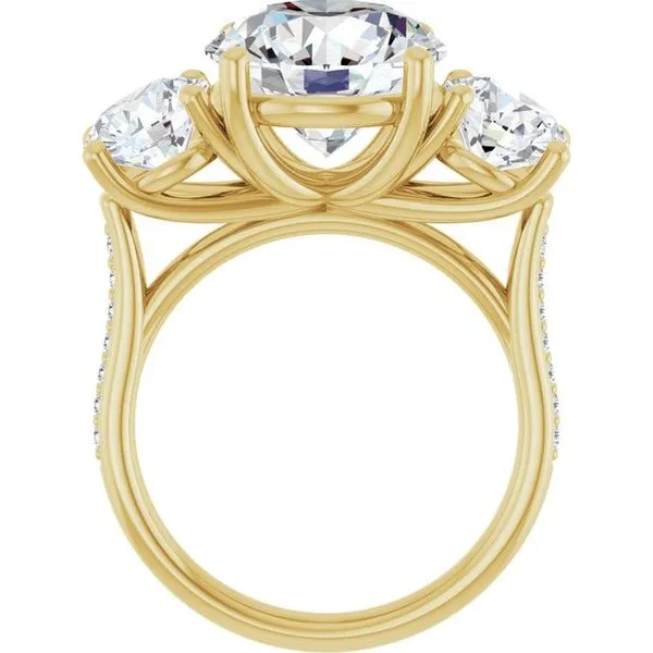 Three-Stone Engagement Ring Image 2 Raleigh Diamond Fine Jewelry Raleigh, NC