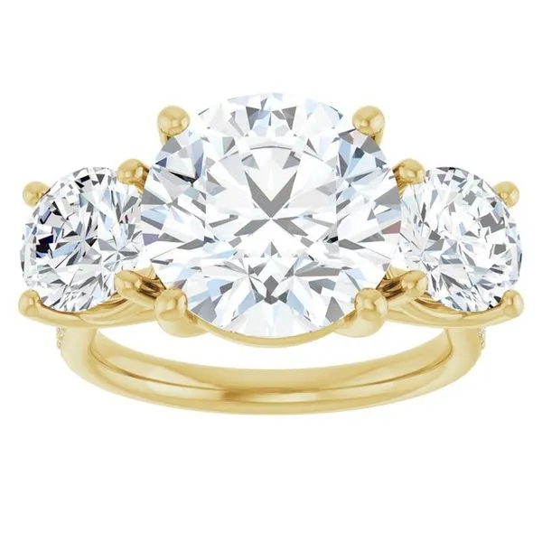 Three-Stone Engagement Ring Image 3 Raleigh Diamond Fine Jewelry Raleigh, NC