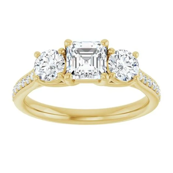 Three-Stone Engagement Ring Image 3 Raleigh Diamond Fine Jewelry Raleigh, NC