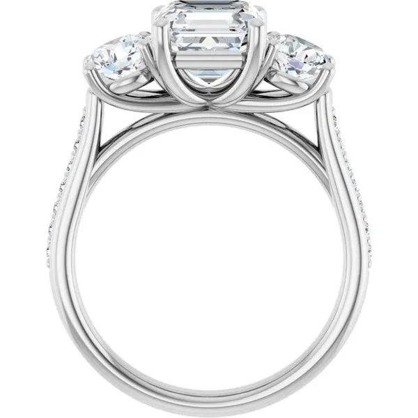 Three-Stone Engagement Ring Image 2 Raleigh Diamond Fine Jewelry Raleigh, NC