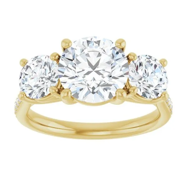 Three-Stone Engagement Ring Image 3 Raleigh Diamond Fine Jewelry Raleigh, NC