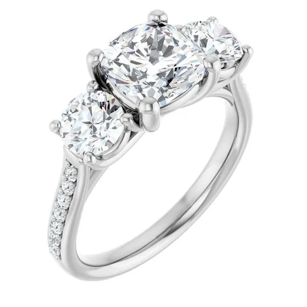 Three-Stone Engagement Ring Raleigh Diamond Fine Jewelry Raleigh, NC