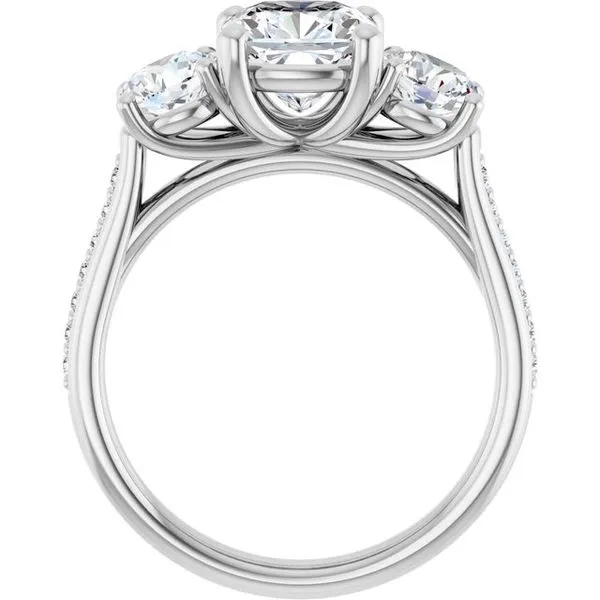 Three-Stone Engagement Ring Image 2 Raleigh Diamond Fine Jewelry Raleigh, NC