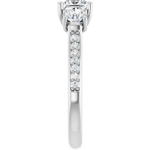 Three-Stone Engagement Ring Image 4 Raleigh Diamond Fine Jewelry Raleigh, NC