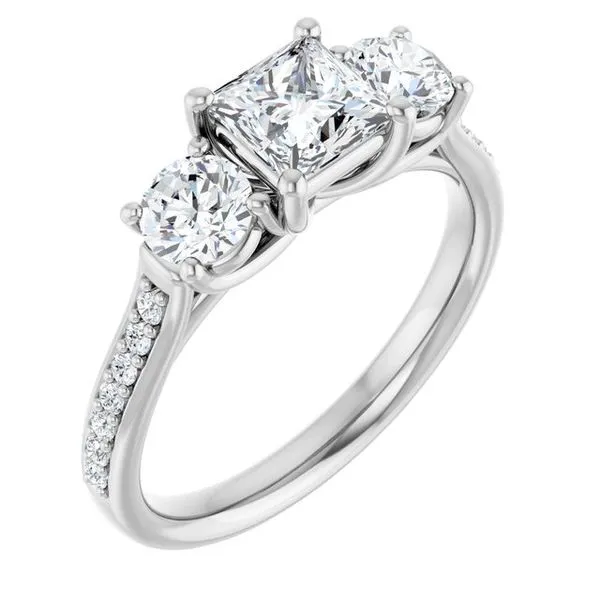 Three-Stone Engagement Ring Raleigh Diamond Fine Jewelry Raleigh, NC