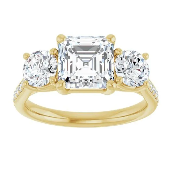 Three-Stone Engagement Ring Image 3 Raleigh Diamond Fine Jewelry Raleigh, NC