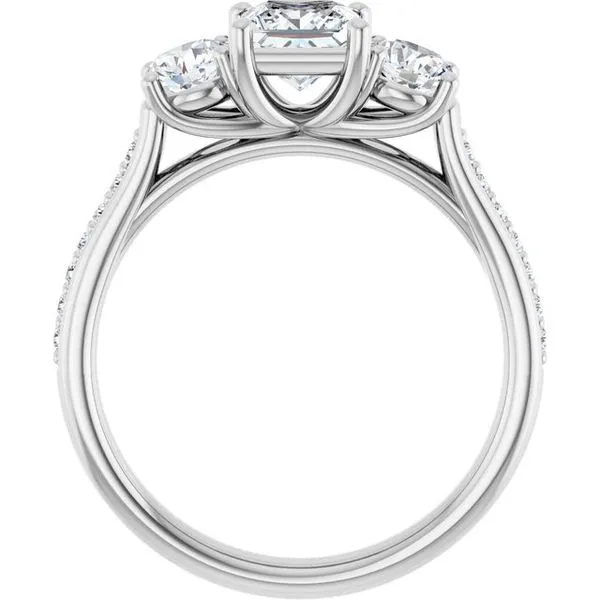 Three-Stone Engagement Ring Image 2 Raleigh Diamond Fine Jewelry Raleigh, NC