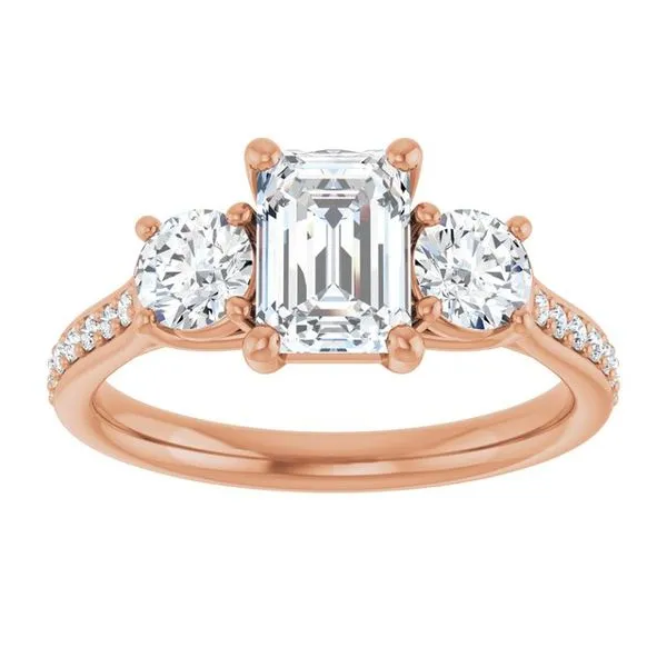 Three-Stone Engagement Ring Image 3 Raleigh Diamond Fine Jewelry Raleigh, NC