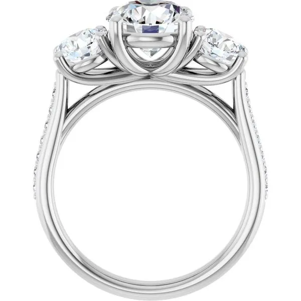 Three-Stone Engagement Ring Image 2 Raleigh Diamond Fine Jewelry Raleigh, NC