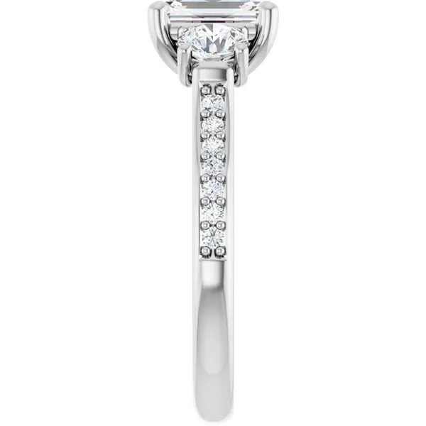 Three-Stone Engagement Ring Image 4 Raleigh Diamond Fine Jewelry Raleigh, NC