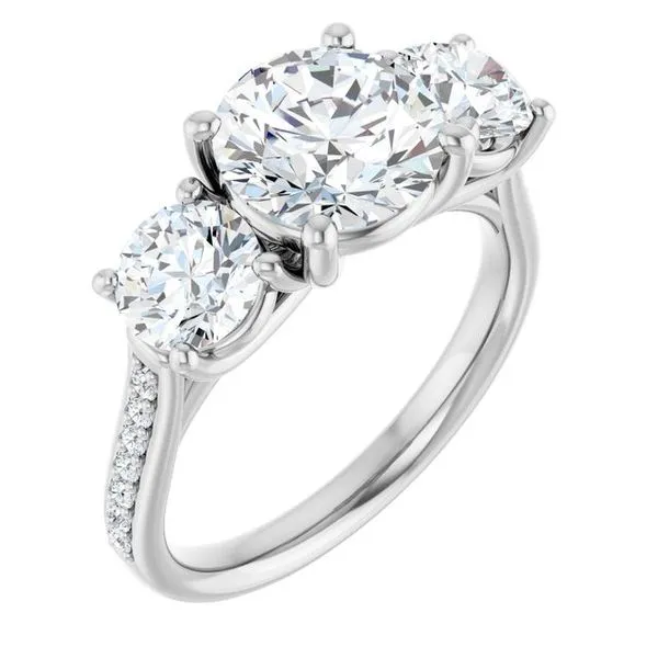 Three-Stone Engagement Ring Raleigh Diamond Fine Jewelry Raleigh, NC