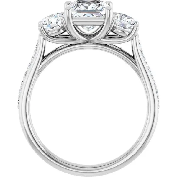 Three-Stone Engagement Ring Image 2 Raleigh Diamond Fine Jewelry Raleigh, NC