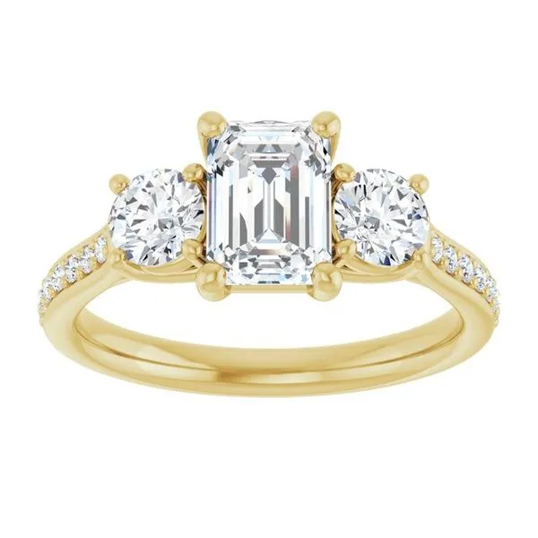 Three-Stone Engagement Ring Image 3 Raleigh Diamond Fine Jewelry Raleigh, NC