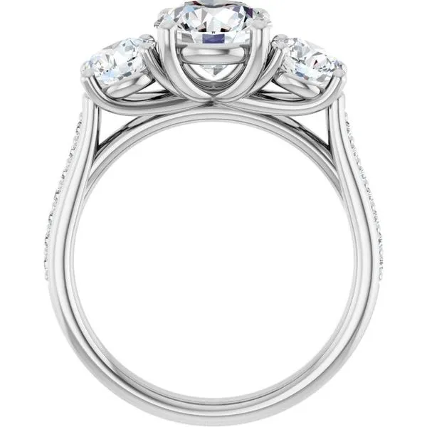 Three-Stone Engagement Ring Image 2 Raleigh Diamond Fine Jewelry Raleigh, NC