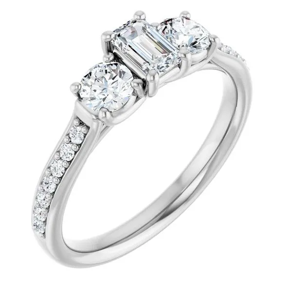 Three-Stone Engagement Ring Raleigh Diamond Fine Jewelry Raleigh, NC