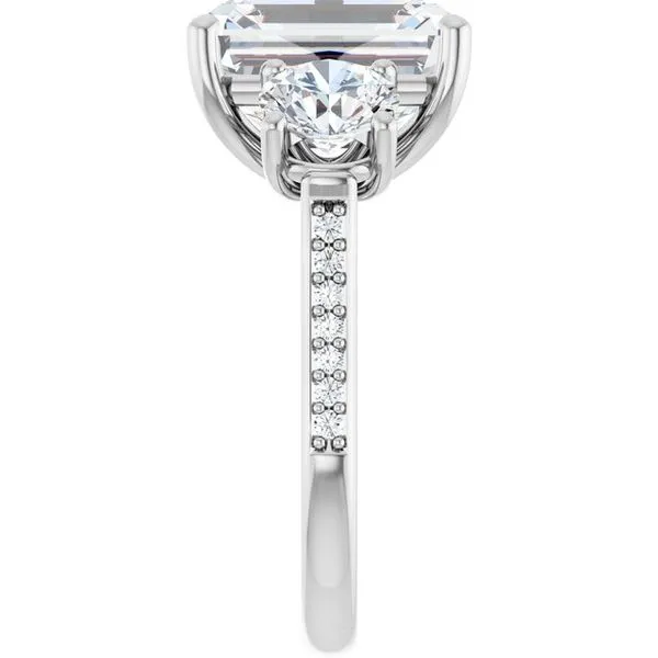 Three-Stone Engagement Ring Image 4 Raleigh Diamond Fine Jewelry Raleigh, NC