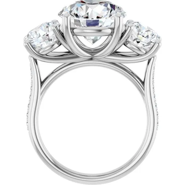 Three-Stone Engagement Ring Image 2 Raleigh Diamond Fine Jewelry Raleigh, NC