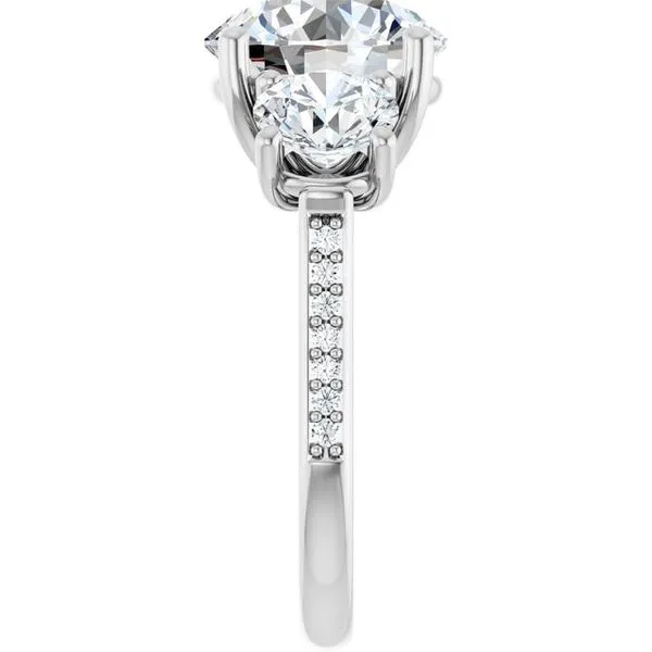 Three-Stone Engagement Ring Image 4 Raleigh Diamond Fine Jewelry Raleigh, NC