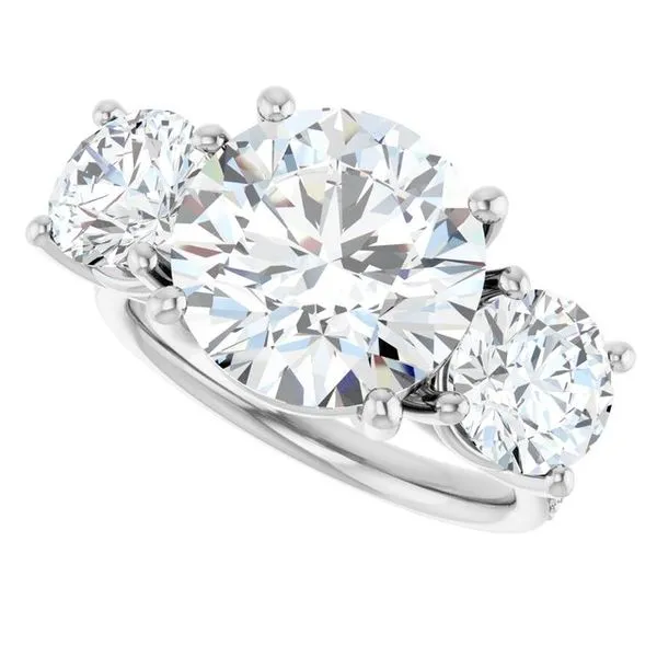 Three-Stone Engagement Ring Image 5 Raleigh Diamond Fine Jewelry Raleigh, NC