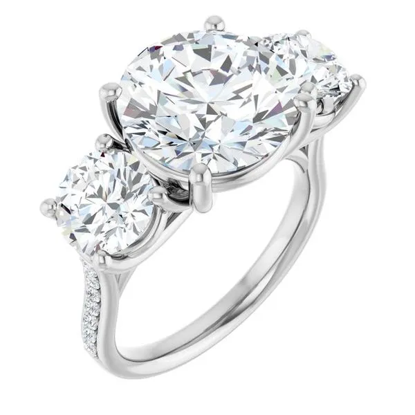 Three-Stone Engagement Ring Raleigh Diamond Fine Jewelry Raleigh, NC
