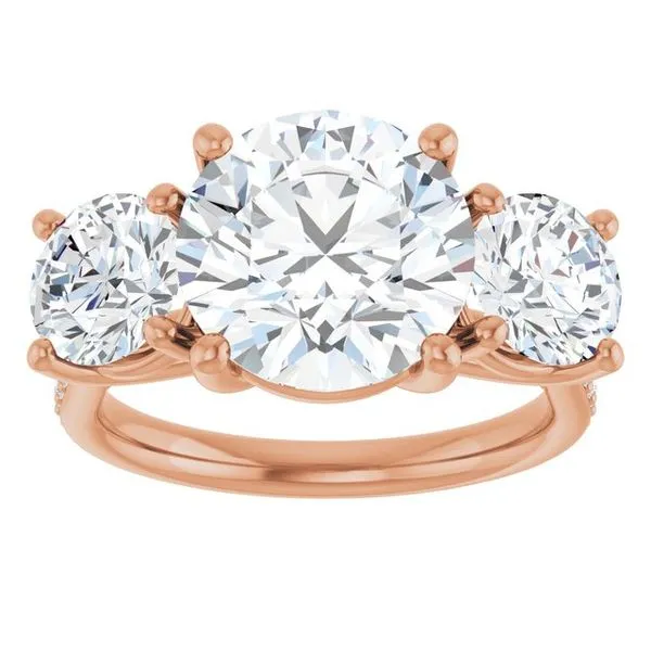 Three-Stone Engagement Ring Image 3 Raleigh Diamond Fine Jewelry Raleigh, NC