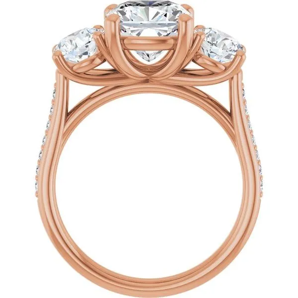 Three-Stone Engagement Ring Image 2 Raleigh Diamond Fine Jewelry Raleigh, NC
