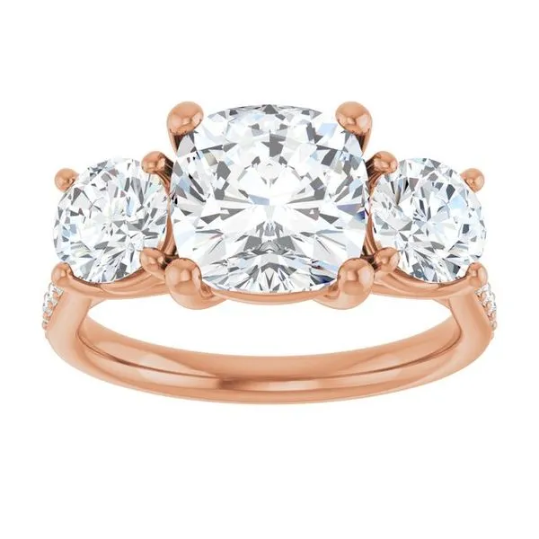 Three-Stone Engagement Ring Image 3 Raleigh Diamond Fine Jewelry Raleigh, NC