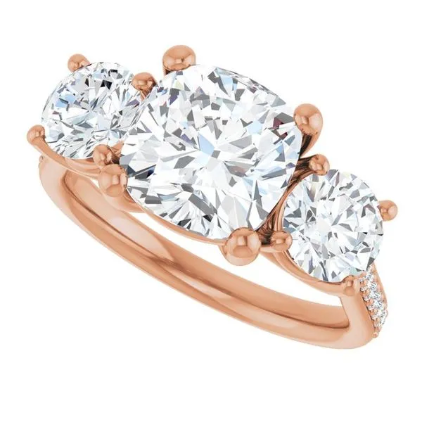 Three-Stone Engagement Ring Image 5 Raleigh Diamond Fine Jewelry Raleigh, NC