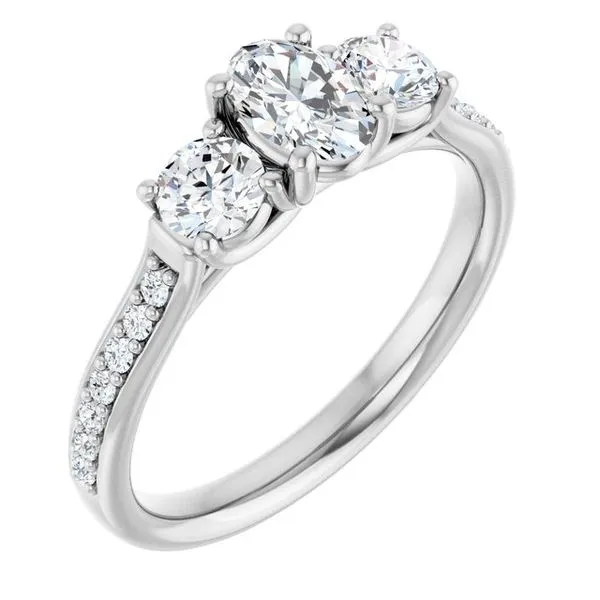 Three-Stone Engagement Ring Raleigh Diamond Fine Jewelry Raleigh, NC