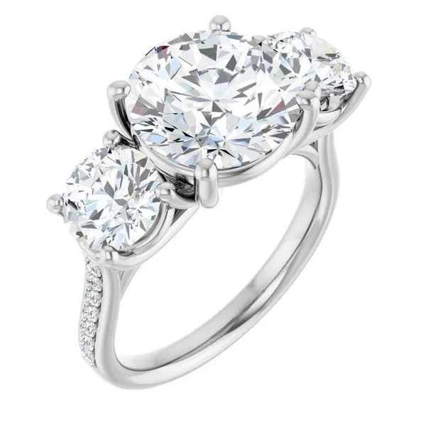 Three-Stone Engagement Ring Dripping Diamonds Dripping Springs, TX