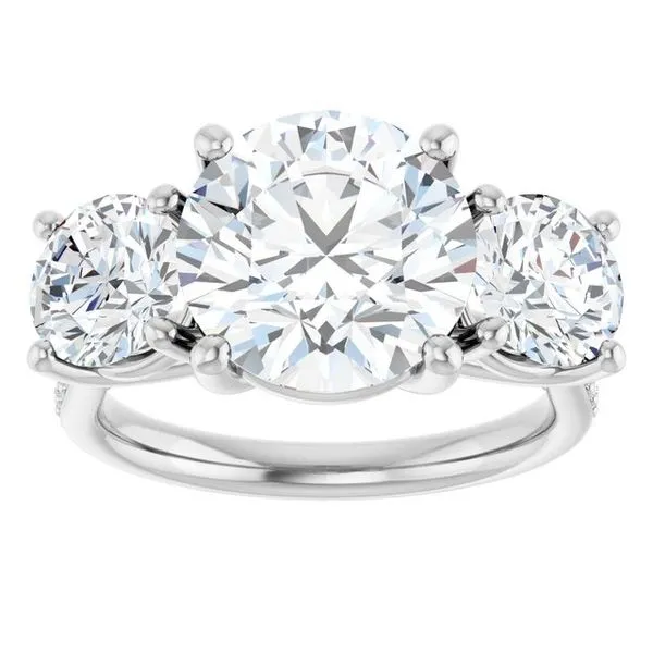 Three-Stone Engagement Ring Image 3 Dripping Diamonds Dripping Springs, TX