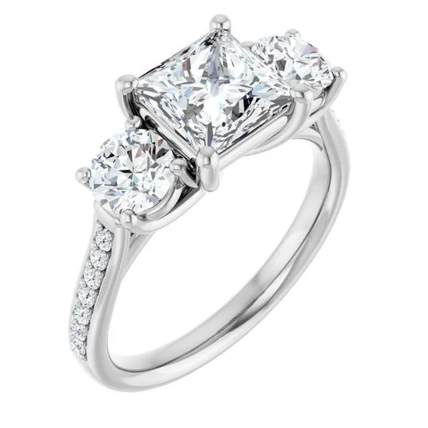 Three-Stone Engagement Ring Raleigh Diamond Fine Jewelry Raleigh, NC