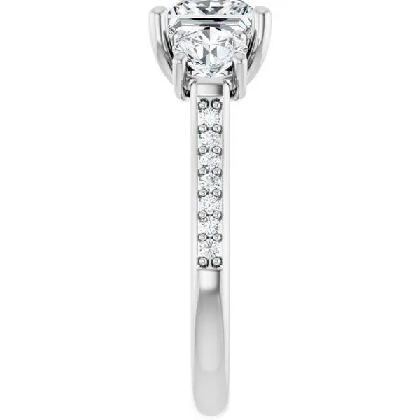 Three-Stone Engagement Ring Image 4 Raleigh Diamond Fine Jewelry Raleigh, NC