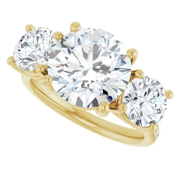 Three-Stone Engagement Ring Image 5 Raleigh Diamond Fine Jewelry Raleigh, NC