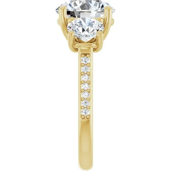 Three-Stone Engagement Ring Image 4 Raleigh Diamond Fine Jewelry Raleigh, NC