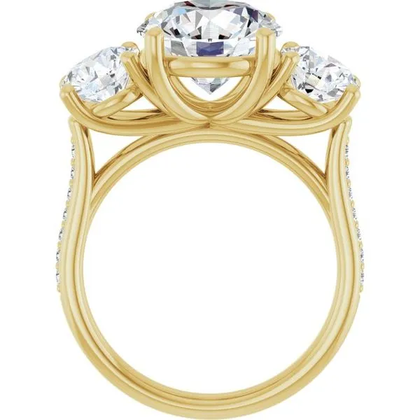 Three-Stone Engagement Ring Image 2 Raleigh Diamond Fine Jewelry Raleigh, NC