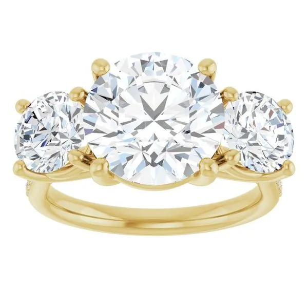 Three-Stone Engagement Ring Image 3 Raleigh Diamond Fine Jewelry Raleigh, NC